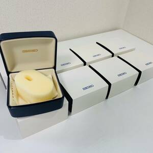 SEIKO セイコー 腕時計 ボックス ケース 空箱 ウォッチケース スリーブ付 正規品 8個セット まとめ売り 9.5cmX9cmX5cm ネイビー 未使用 ①