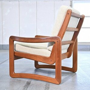 K.D.FURNITURE/ケーディーファニチャー アームソファa チーク無垢材 北欧デザイン ハイバック 曲線 シンプル 椅子 ナチュラル 重厚感の画像3