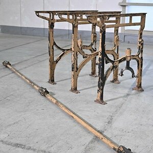 [ pickup limitation ] american Vintage Wheeler&Wilson company table legs set large -ply thickness iron store furniture we la- and Wilson 