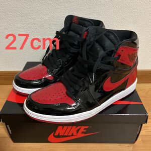 Nike Air Jordan 1 High OG Patent Bred パテントブレッド 27cm US9