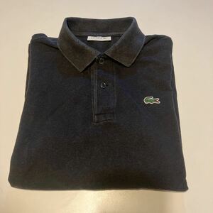 LACOSTE ラコステ 長袖ポロシャツ サイズ3 炭黒