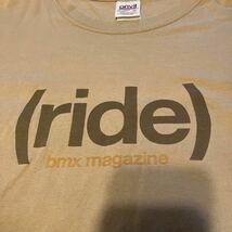 オールドBEAMS ビームス anvilボディ USA製 ride bmx magazine 半袖Tシャツ サイズM_画像2