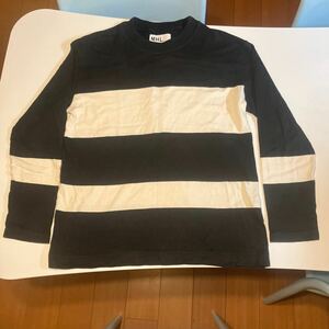 MHL マーガレットハウエル 厚手長袖ボーダーTシャツ サイズM 黒白