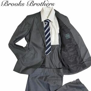 【至高のスーツ】ブルックスブラザーズ　Brooks Brothers ロロピアーナ　スーツ　セットアップ　チャコールグレー　XLサイズ　2B