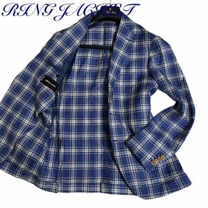 [. height. jacket ] ring ja Kett RING JACKET custom made tailored jacket Anne navy blue jacket check navy 