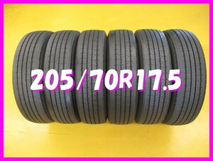 ◆送料無料 B3s◆　中型用　205/70R17.5　115/113L　グッドイヤー　FLEXSTEEL G223　夏６本　※2023年製