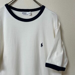 90s RALPH LAUREN【ラルフローレン】ワンポイントリンガーTシャツ！ビンテージ！