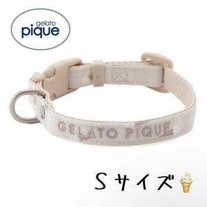 【新品】ジェラートピケ アイスクリーム モチーフ柄 首輪 Sサイズ