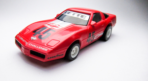 HO slot car TYCO 1983 Chevy Corvette CHALLENGE No.45 & Magnum 440-X2 narrow rear new goods silicon Tommy AFX course also runs!