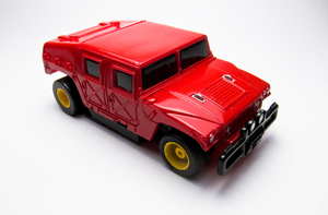 HOスロットカー 美品！TYCO ハマー HUMMER / HUMVEE ＆ マグナム440-X2ワイドシャシー リヤ新品シリコンタイヤ トミー AFX のコースでも！