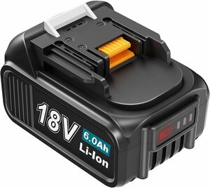 Abeden マキタ 互換 バッテリー BL1860B 18v 6A.h LED残量表示付き大型基盤搭 過充電保護 過放電保護 