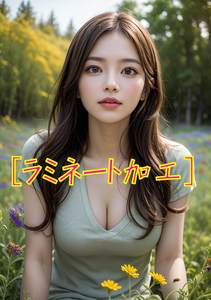 清華 せいか［ラミネート加工光沢紙］A4サイズ アートポスター グラビア イラスト 美人 美女 かわいい 管理番号清華16