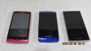  SONY ericsson NTT docomo SO-02C XPERIA /ELUGA NTT docomo/ARROWS　XLTE　 NTT docomo　三台　中古