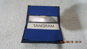  puzzle game TANGRAM metal. board .7 sheets tongue gram various shape .. reality 100 kind boxed used beautiful shape 