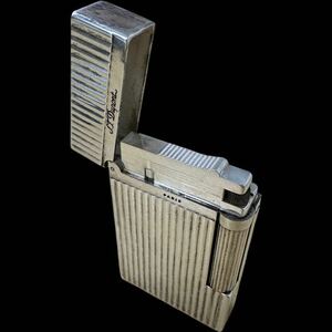  Dupont S.T.Dupont Dupont lighter silver color roller type stripe pattern antique smoking . smoking goods Junk 