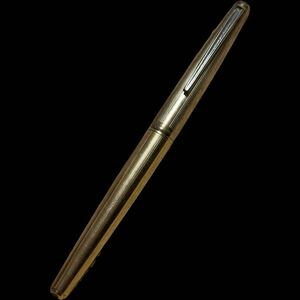  platinum PLATINUM fountain pen pen .18K 18 gold Gold stripe pattern writing implements stationery antique retro ②