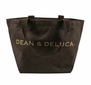 S size DEAN&DELUCA tea color tote bag Gold Logo 