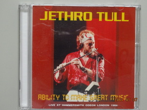 Jethro Tull 1984/9/8 Hammersmith Odeonでのライブ　２CD-R　（コピーではなくオリジナルです）