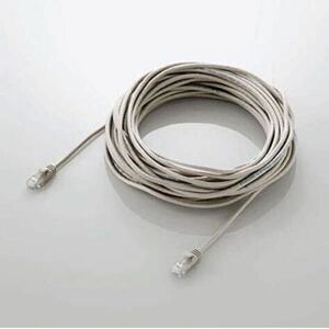 送料無料★エレコム LANケーブル 15m 爪折れ防止コネクタ やわらか CAT6準拠 ライトグレー LD-GPY/LG15