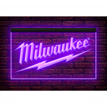 Y439 // Led ネオンライトサイン Milwaukee Tool ミルウォーキーツール 工具 電動工具■サイズ(約)：W300mm x H200mm _画像4
