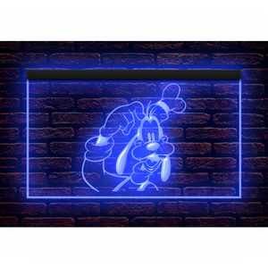 J678 // LED ネオンライトサイン Goofy グーフィー(ぐーふぃー)■サイズ(約)：W300mm x H200mm