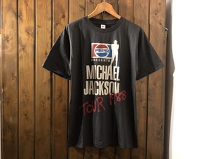 新品★マイケルジャクソン　BAD 1988 TOUR　ビンテージスタイル　Tシャツ【L】★キングオブポップ/バッド/MJ