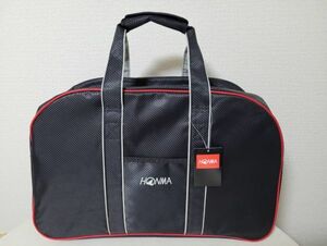 2.本間ゴルフ　シンプルトートバッグ　ボストンバッグ　黒/赤　 HONMA GOLF　新品 未使用品