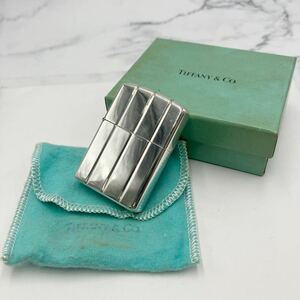 $[ selling out ] rare!TIFFANY&Co. Tiffany ZIPPO Zippo STERLING 925 oil lighter brand lighter smoking . box attached 