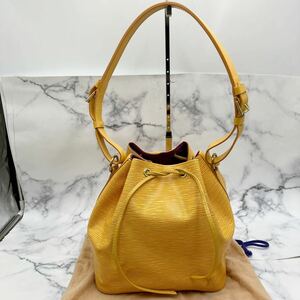 ◎【売り切り】そこそこ美品 LOUIS VUITTON ルイヴィトン プチ・ノエ M44109 AR1905エピ タッシリイエロー 巾着型バッグ ワンショルダー