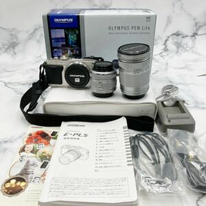 ◎【売り切り】OLYMPUS オリンパス OLYMPUS PEN Lite E-PL5ミラーレス一眼カメラ ダブルズームキット 14-42mm 40-150mm シャッター数2239