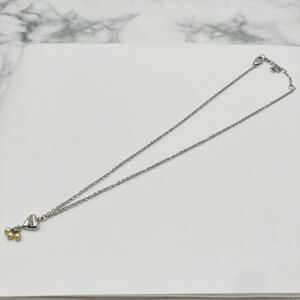 &【売り切り】ChristianDiorクリスチャンディオール レディースネックレス ハートモチーフ ブランドアクセサリー シルバーカラー