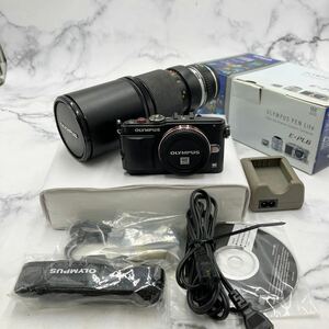 ♪【売り切り】OLYMPUSオリンパス OLYMPUS PEN Lite E-PL6 ミラーレス一眼カメラ レンズセット OM-SYSTEM AUTO-T 300mmシャッター数11372