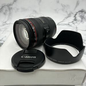 &【売り切り】Canonキヤノン カメラレンズ EF LENS 24-105mm 1:4 L レンズフード付属 EW-83H kenko製レンズプロテクター付属 動作確認済み
