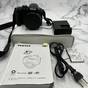 ●【売り切り】PENTAXペンタックス X70 コンパクトデジタルカメラ 26mm WIDE 4.6-110.4mm 動作確認済み バッテリー三つ付属