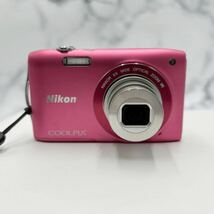 $【売り切り】Nikonニコン COOLPIX クールピクス S3300 コンパクトデジタルカメラ 6xWIDE 4.6-27.6mm 1:3.5-6.5 動作確認済み_画像2