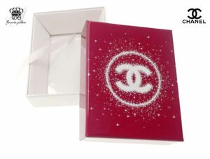 シャネル ホリデー限定 ラッピング BOX ギフトボックス クリスマスコフレ 空箱 CCロゴ レッド×ホワイト CHANEL 【Used 開封品】