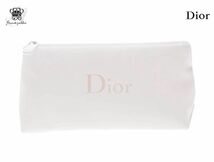 クリスチャンディオール ノベルティ コスメポーチ ホワイト ホログラムロゴ Dior ビューティー【Used 開封品】_画像1