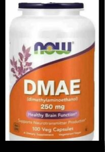 期限は2025年3月以降の長いもの！NOW一粒にDMAE250mg100カプセル×1