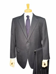16185-31-K7 秋冬物 スーツ 2ツボタン ワンタック 大きい アジャスター付き グレー ストライプ メンズ ビジネス