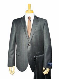 (ac) 12855-31-BE5 秋冬物 2ツボタン ノータック スリム スーツ ゼニア Ermenegildo zegna グレー グレンチェック メンズ ビジネス