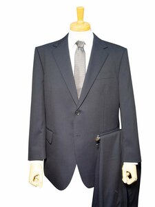 16187-21-E6 秋冬物 スーツ 2ツボタン ワンタック 大きい アジャスター付き 紺 ネイビー ストライプ メンズ ビジネス