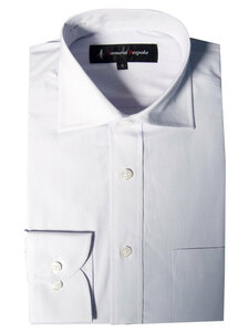iss-203-5-Sサイズ 長袖 シャツ 簡単ケア セミワイドカラー ワイシャツ 薄紫 パープル ストライプ メンズ ビジネス