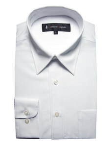 Lサイズ 長袖 白無地 シャツ 簡単ケア レギュラーカラー ワイシャツ ホワイト メンズ ビジネス