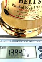 ♪BELL’S ベルズ Blended Scotch Whisky スコッチウイスキー 750ml 陶器ボトル 1394ｇ ベル型 古酒♪ _画像8
