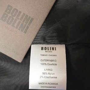 最高級*EU製◆イタリア・ミラノ発*BOLINI*ブラックラインdesigner 最上級牛革使用・ベッカム愛用・レザージャケット/50サイズの画像9