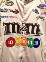 限定品※定価8万◆イタリア・ローマ発*ROBERT CAVANI/ロベルトカバーニ・m&m's*豪華刺繍・ワッペン・スタジアムジャンパー/Lサイズ・白_画像7