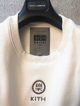 最高級*定価5万★ポルトガル製※限定品◆イタリア・ミラノ発*BOLINI*KITH designer・豪華刺繍※トレーナー/48/Lサイズ白_画像2