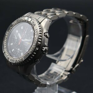 希少 新品電池 SEIKO セイコー ランドマスター サミッター 7K32-0A10 チタン クォーツ 多機能 気圧計 黒 純正ブレス 取説 メンズ腕時計の画像4
