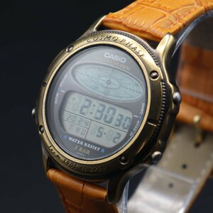 希少 CASIO MULTI ALARM COSMO PHASE カシオ コスモフェイズ 星座早見盤 CGW-91 推定1985年製造 クォーツ デジタル 新品革ベルト メンズ