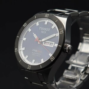 TISSOT PRS516 ティソ T044430A 自動巻き 青文字盤 裏スケ デイデイト スイス製 純正ブレス アンティーク メンズ腕時計